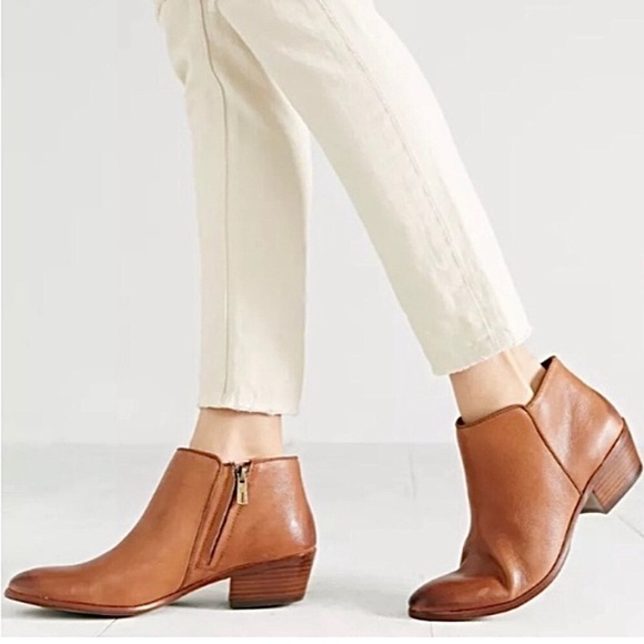 Sam Edelman Petty Cognac Booties 6.5 Wide - Picture 1 of 16